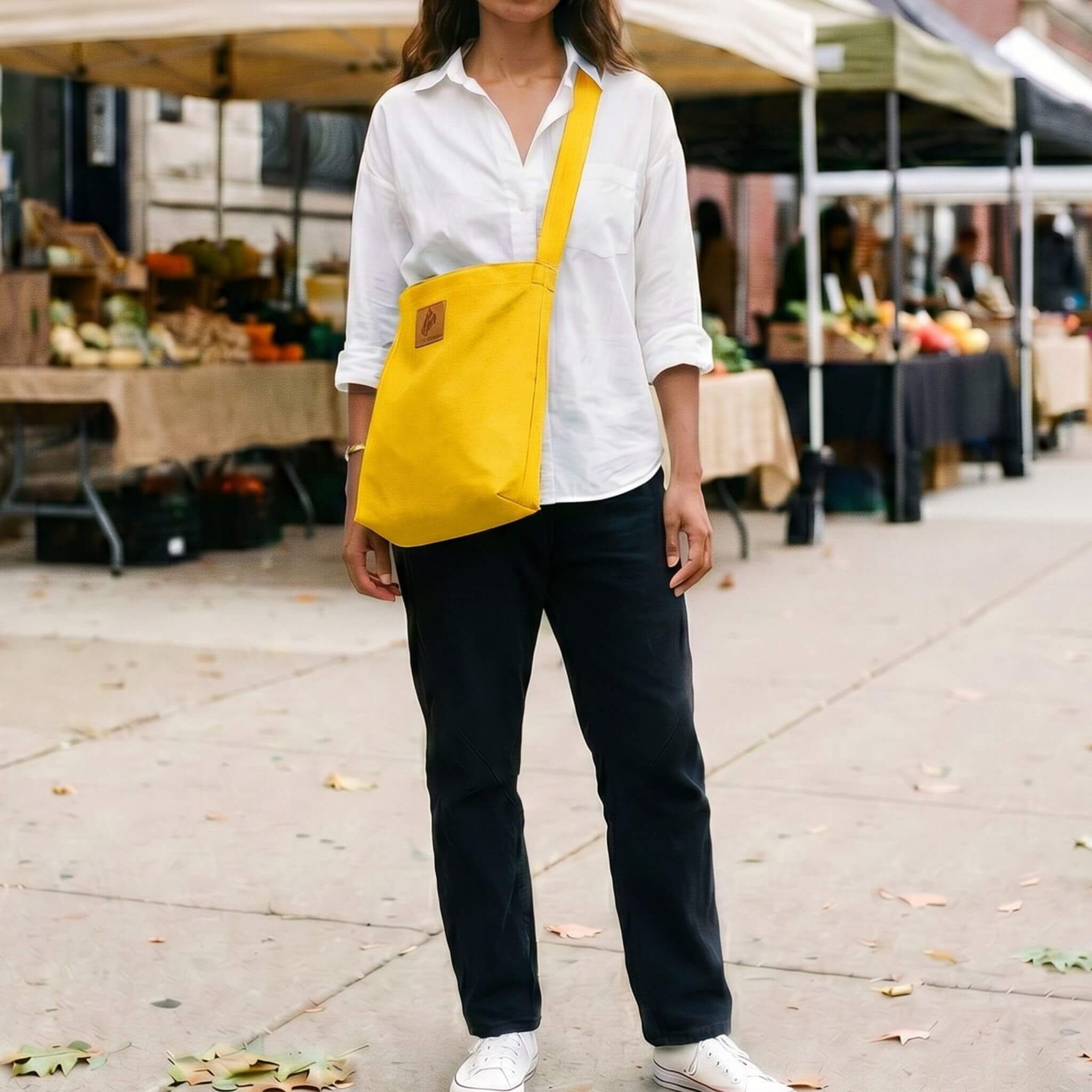 Canvas Carry-All Crossbody Bag for Men & Women | Amani - Che Cose Belle