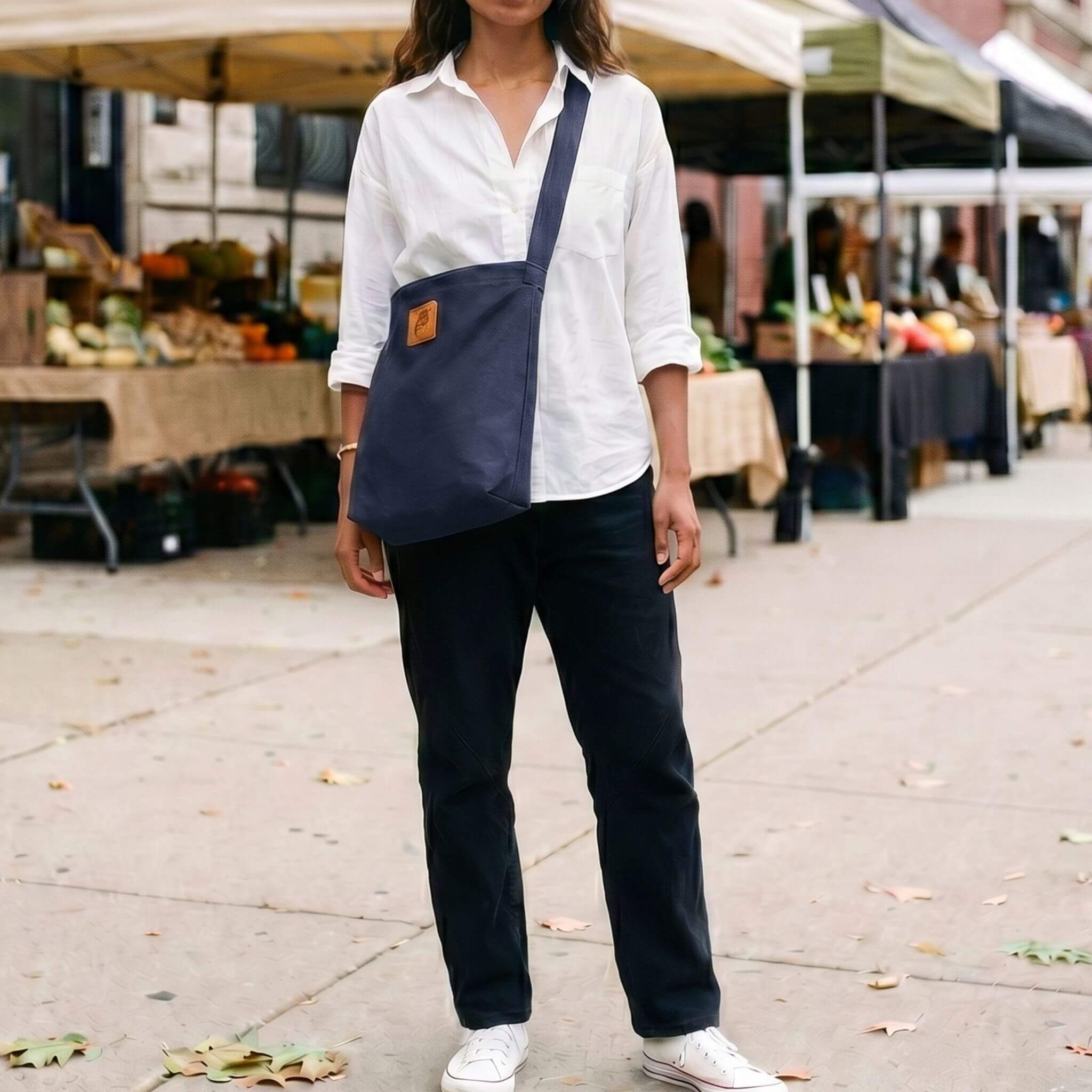 Canvas Carry-All Crossbody Bag for Men & Women | Amani - Che Cose Belle