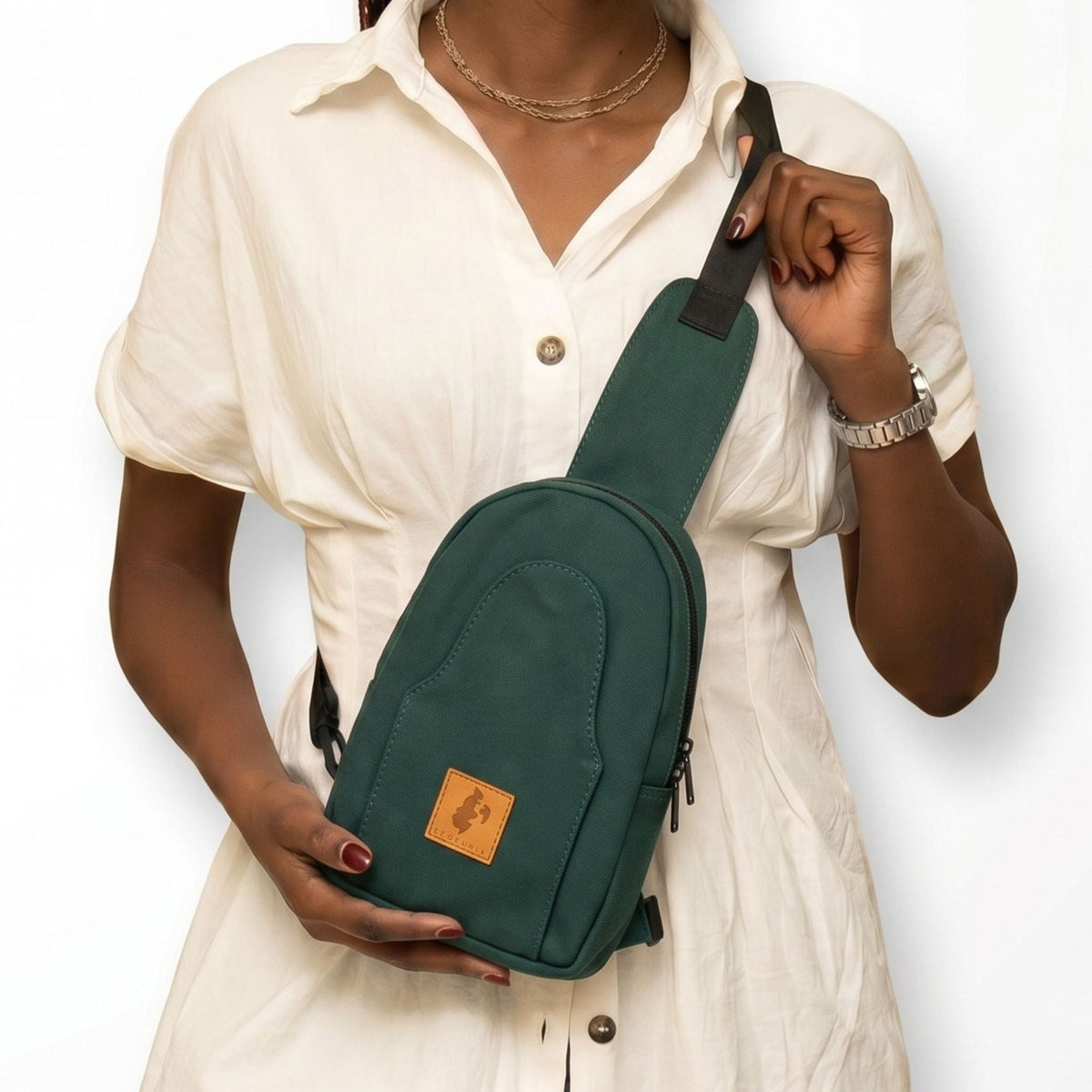Canvas Crossbody Sling Bag for Women Men | Buru Small Sling Bag Chest Bag - Che Cose Belle