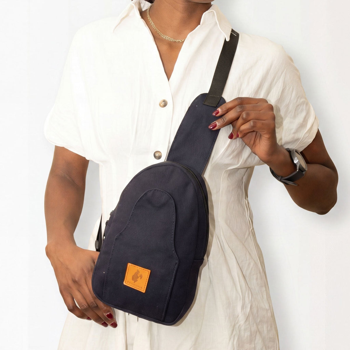 Canvas Crossbody Sling Bag for Women Men | Buru Small Sling Bag Chest Bag - Che Cose Belle