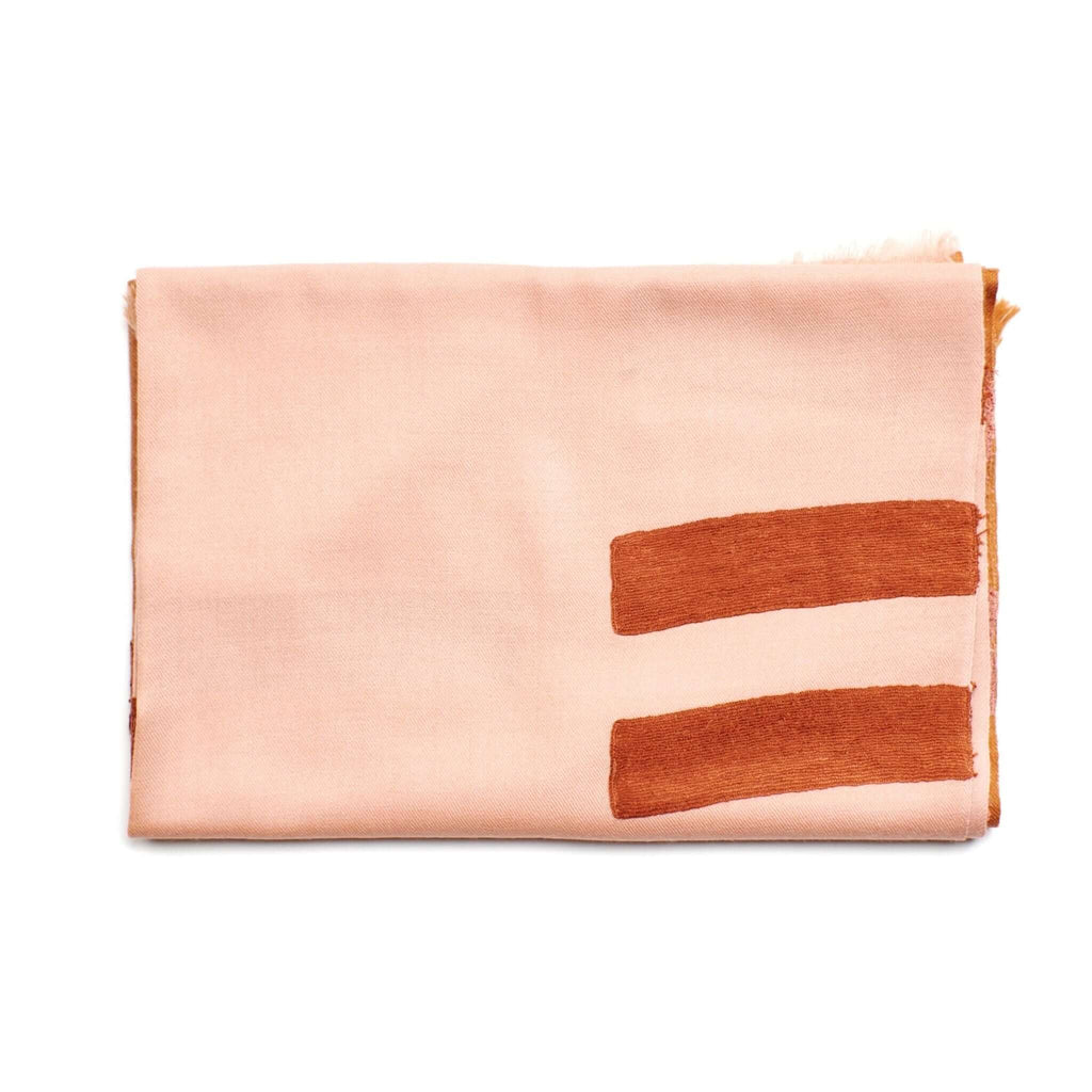 Canyon Hand Embroidered Hand Woven Merino Silk Soft Scarf - Che Cose Belle