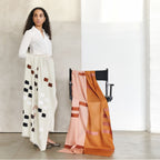 Canyon Hand Embroidered Hand Woven Merino Silk Soft Scarf - Che Cose Belle