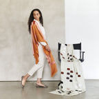 Canyon Hand Embroidered Hand Woven Merino Silk Soft Scarf - Che Cose Belle