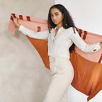 Canyon Hand Embroidered Hand Woven Merino Silk Soft Scarf - Che Cose Belle