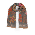 Canyon Petal Embroidered Scarf - Dark Teal - Che Cose Belle