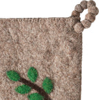 Cardinal Christmas Stocking Hand Felted Wool Gray Arcadia Home - Che Cose Belle