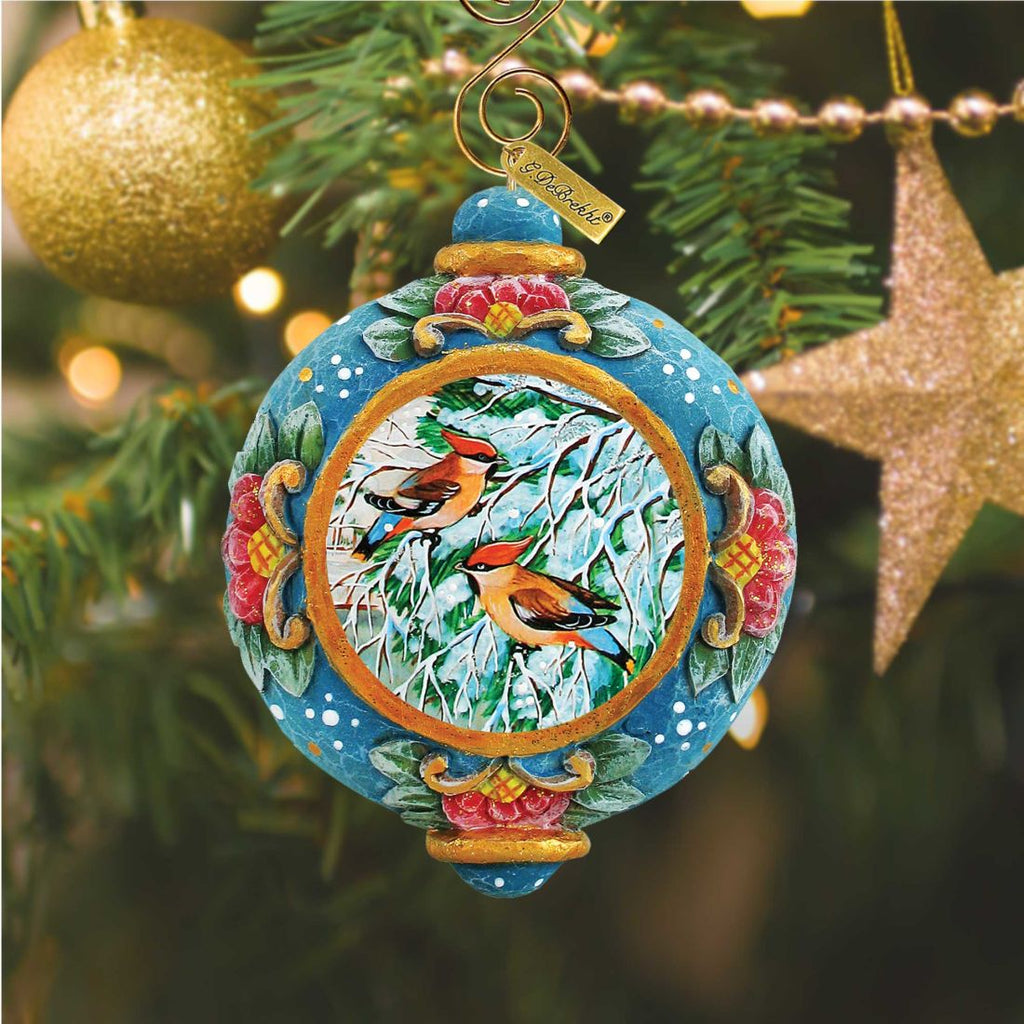 Cardinal Companions Sculpted Hand-Painted Christmas Ornament by G. DeBrekht - Wildlife Holiday Decor - 6102418 - Che Cose Belle