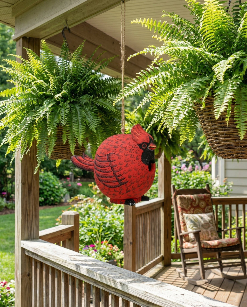 Cardinal Gord-O Wooden Birdhouse - Che Cose Belle
