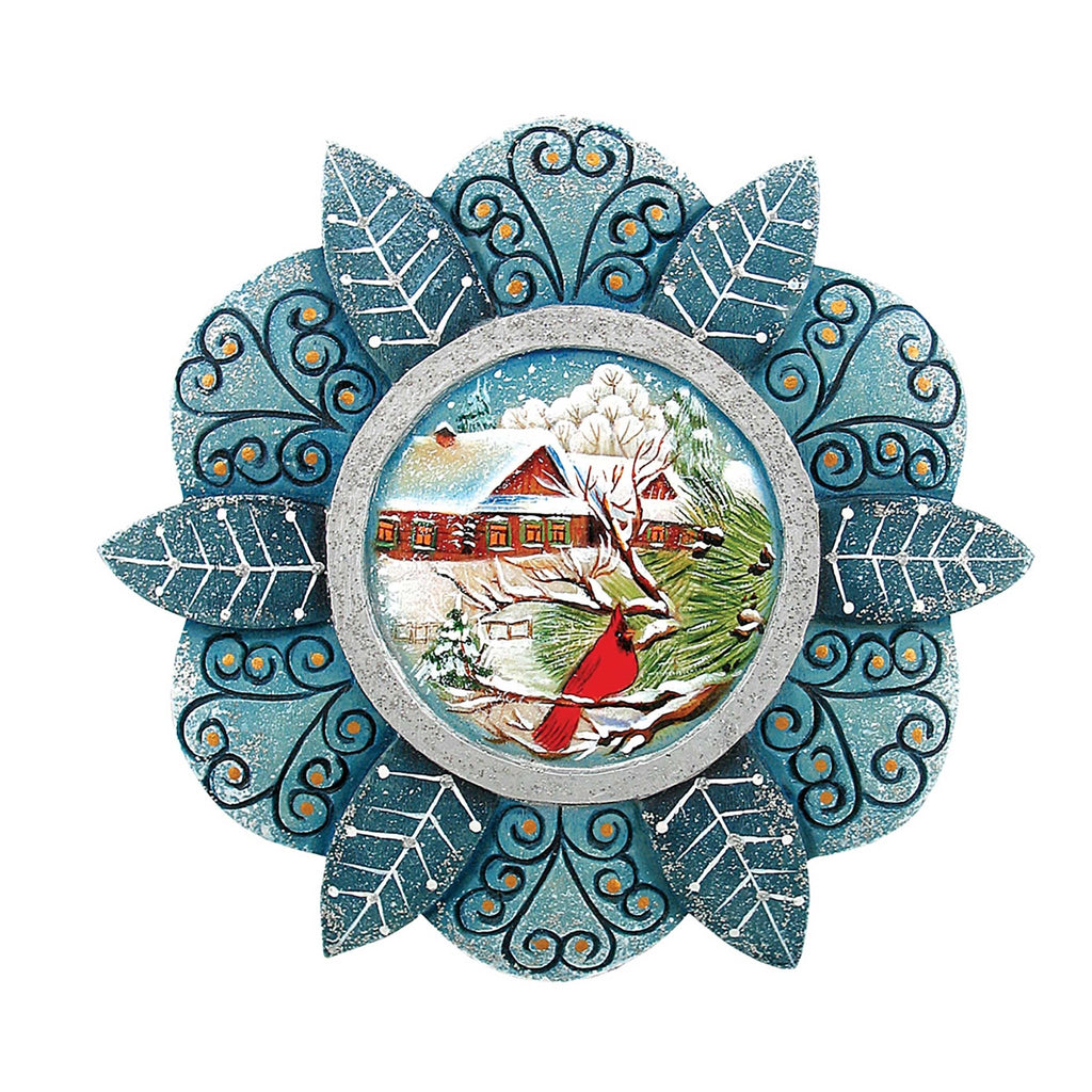Cardinal Snowfall Sculpted Hand-Painted Christmas Ornament by G. DeBrekht - Wildlife Holiday Decor - 6102180 - Che Cose Belle