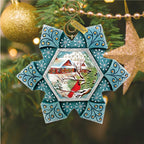 Cardinal Snowfall Sculpted Hand-Painted Christmas Ornament by G. DeBrekht - Wildlife Holiday Decor - 6102180 - Che Cose Belle