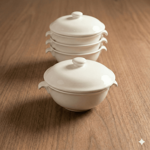Carol Soup Bowl with Lid - Set of 4 - Che Cose Belle