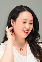 Caroline Emperor Stone Stud & Fringe Earrings - Che Cose Belle