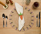 Carrot Napkin Ring – 3.5” Handwoven Iraca Palm – Artisan Spring Table Decor from Colombia - Che Cose Belle