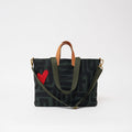 Carryall Bag - Safari Kuba with Red Beaded Heart - Che Cose Belle