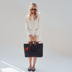 Carryall Bag - Safari Kuba with Red Beaded Heart - Che Cose Belle
