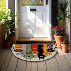 Cartoon Kitten Family Carpet Colorful Welcome Mat Doormat - Che Cose Belle