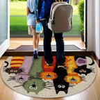 Cartoon Kitten Family Carpet Colorful Welcome Mat Doormat - Che Cose Belle