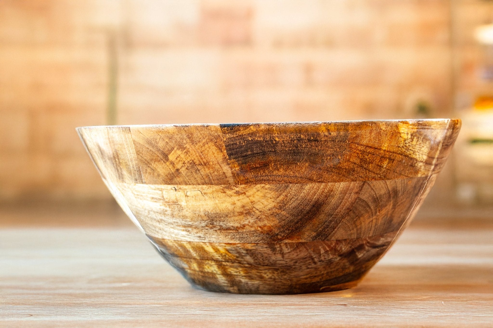 Carved Pattern Mango Wood Bowl - Black - Che Cose Belle