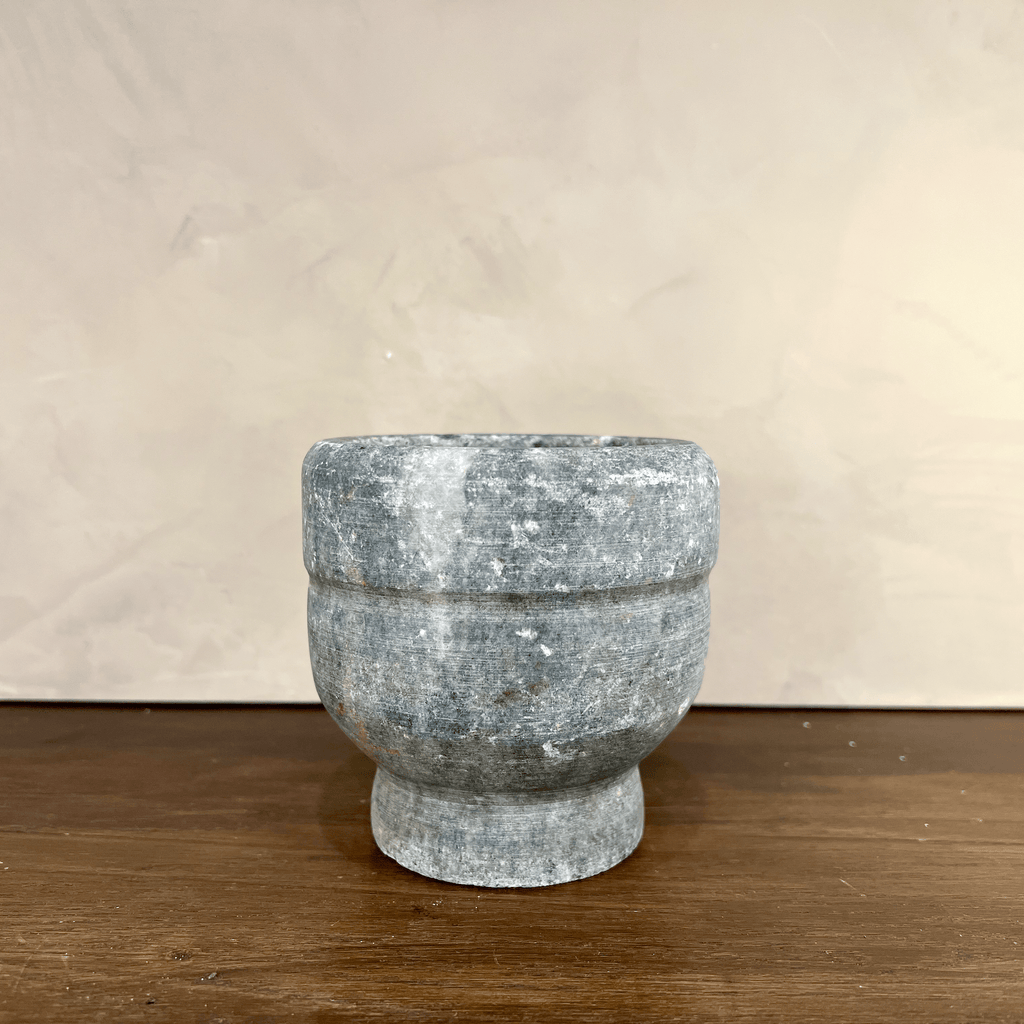 Carved Stone Pedestal Bowl - Che Cose Belle