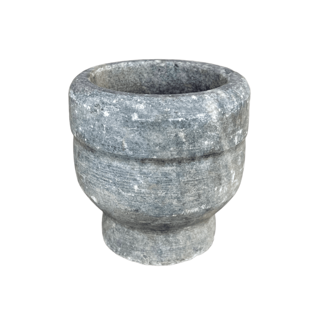 Carved Stone Pedestal Bowl - Che Cose Belle