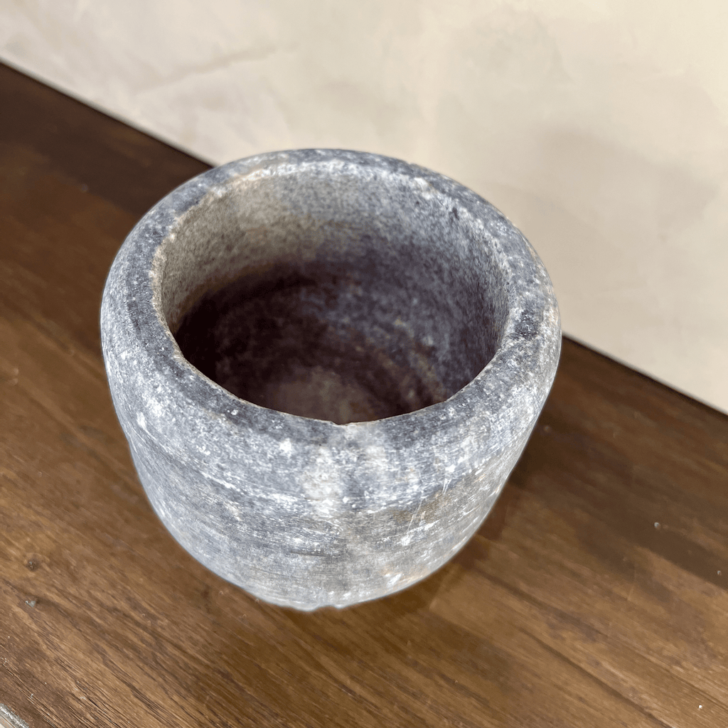 Carved Stone Pedestal Bowl - Che Cose Belle
