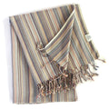 Casablanca Sustainable Striped Turkish Towel / Blanket Beige - Che Cose Belle
