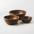 Cascade Handcarved Mangowood Nested Bowls - Che Cose Belle