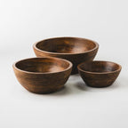 Cascade Handcarved Mangowood Nested Bowls - Che Cose Belle