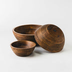 Cascade Handcarved Mangowood Nested Bowls - Che Cose Belle
