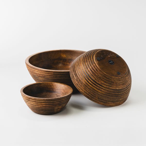 Cascade Handcarved Mangowood Nested Bowls - Che Cose Belle