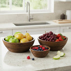 Cascade Handcarved Mangowood Nested Bowls - Che Cose Belle