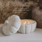 Cashmere and Vanilla Soy Candle - Cement Pumpkin Jar - 13.5 oz - Che Cose Belle