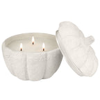 Cashmere and Vanilla Soy Candle - Cement Pumpkin Jar - 13.5 oz - Che Cose Belle