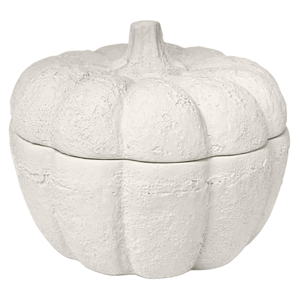 Cashmere and Vanilla Soy Candle - Cement Pumpkin Jar - 13.5 oz - Che Cose Belle