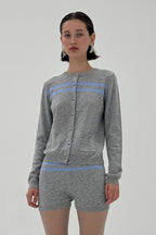 Cashmere Wool Stripe Cardigan - Che Cose Belle