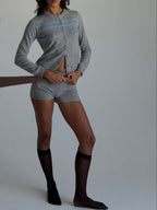Cashmere Wool Stripe Cardigan - Che Cose Belle