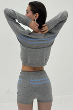 Cashmere Wool Stripe Cardigan - Che Cose Belle