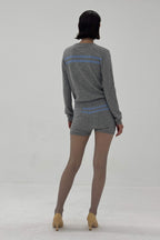 Cashmere Wool Stripe Cardigan - Che Cose Belle