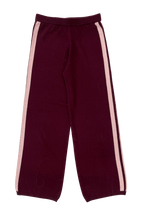 CASHMERE WOOL STRIPE WIDE-LEG PANT IN RASPBERRY - Che Cose Belle