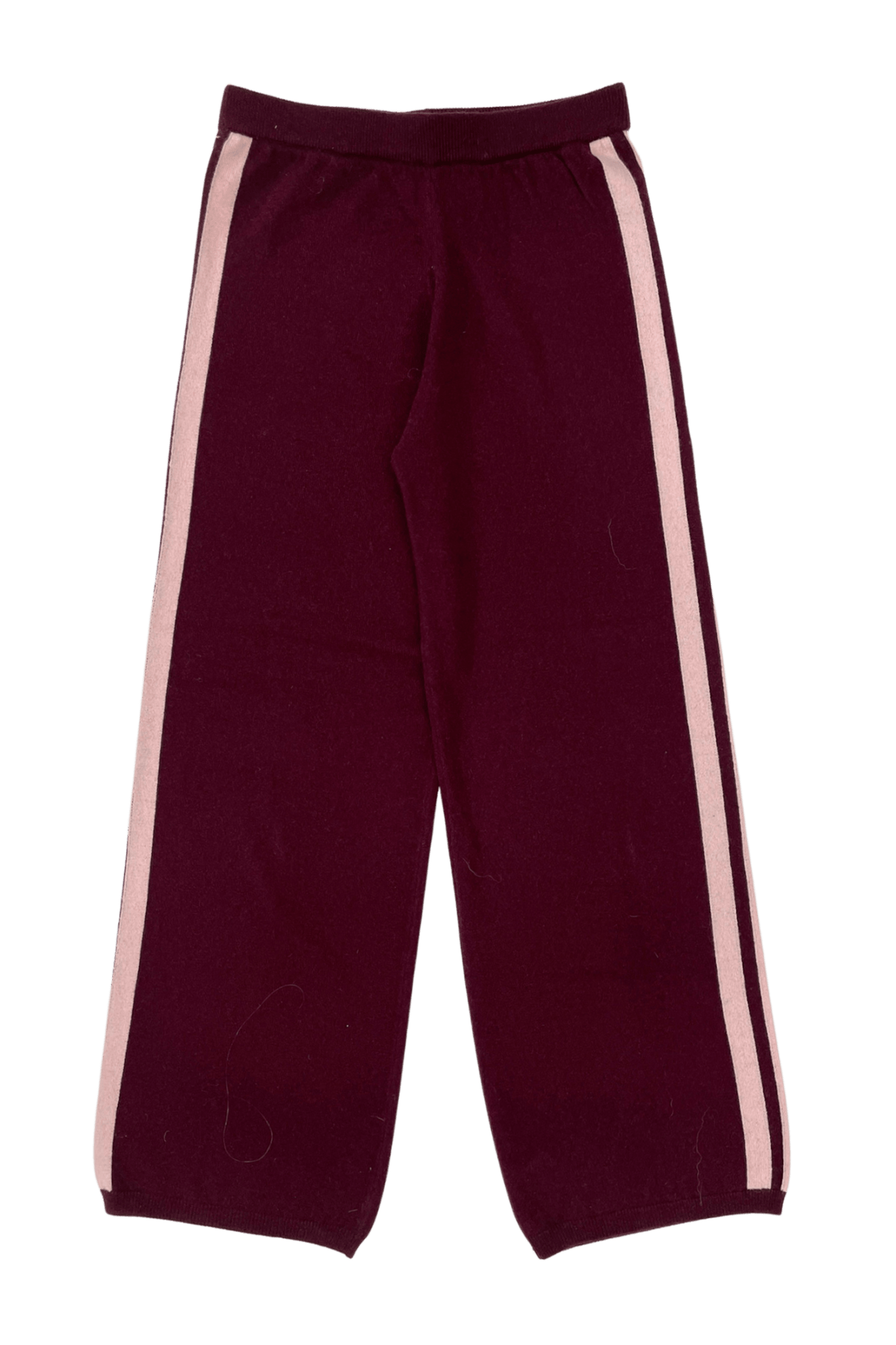 CASHMERE WOOL STRIPE WIDE-LEG PANT IN RASPBERRY - Che Cose Belle