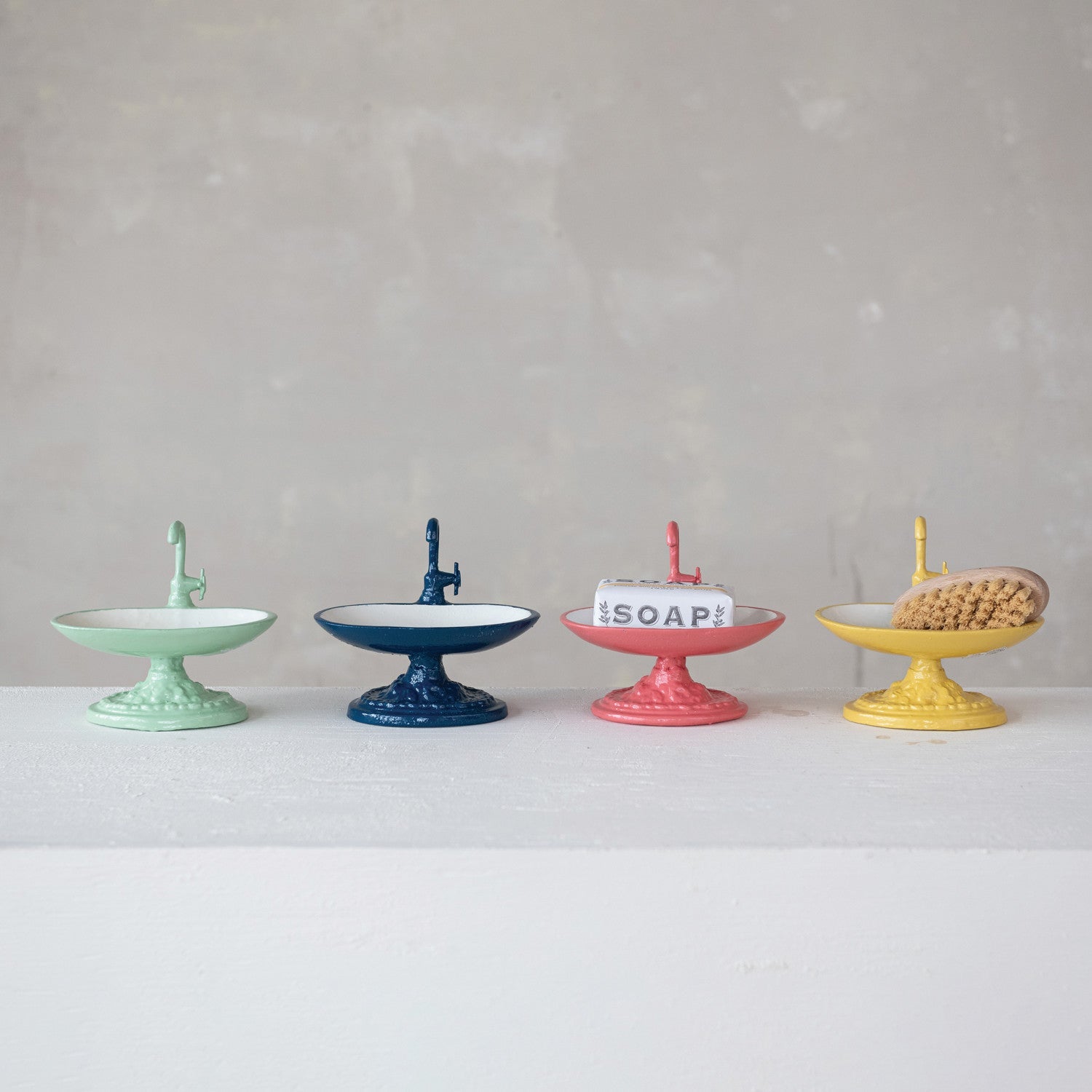 Cast Iron Sink Shaped Sponge & Soap Holder - Che Cose Belle
