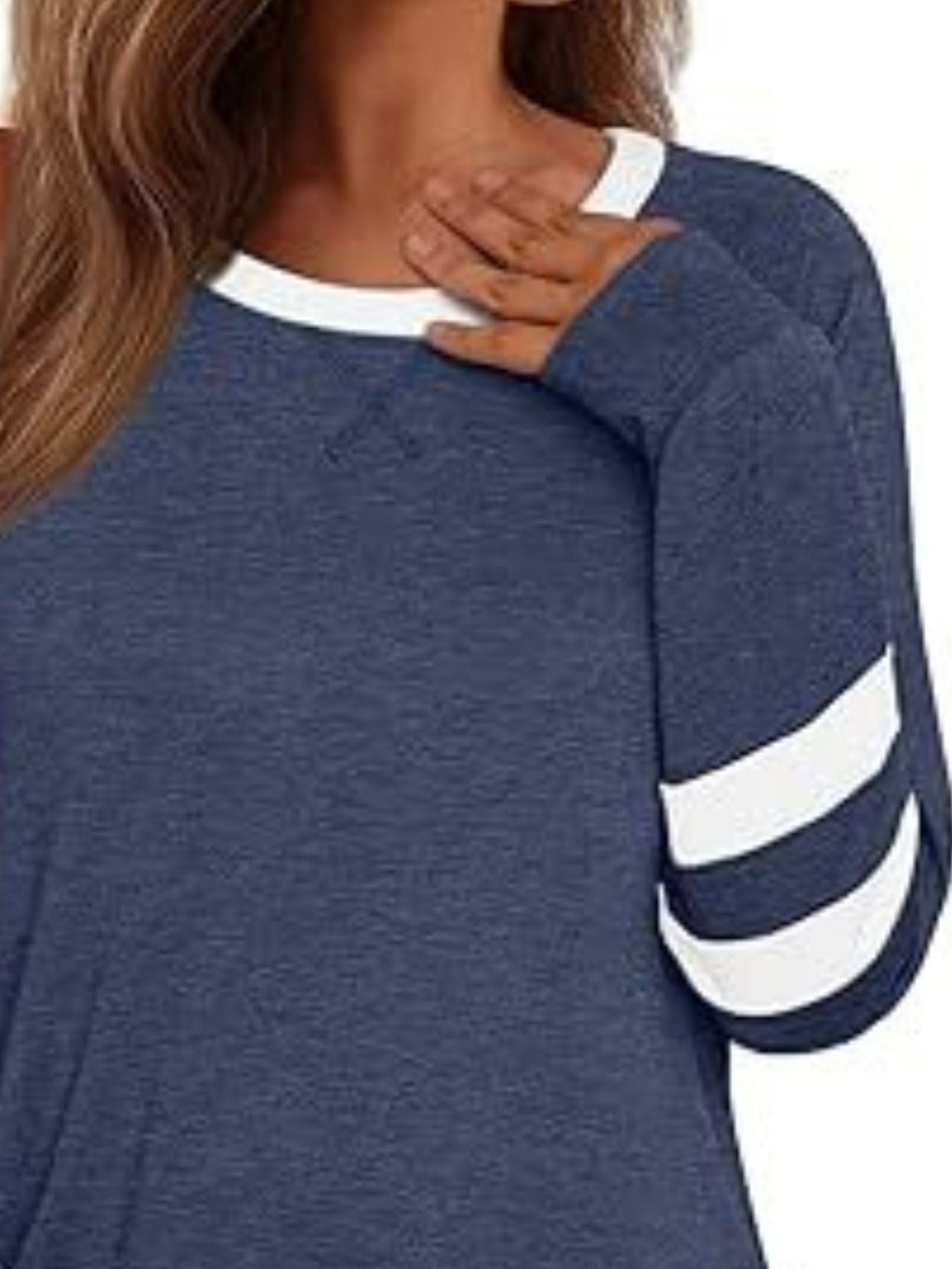 Casual Striped Round Neck T-Shirt - Che Cose Belle
