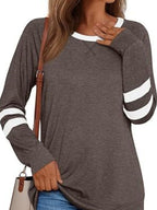 Casual Striped Round Neck T-Shirt - Che Cose Belle