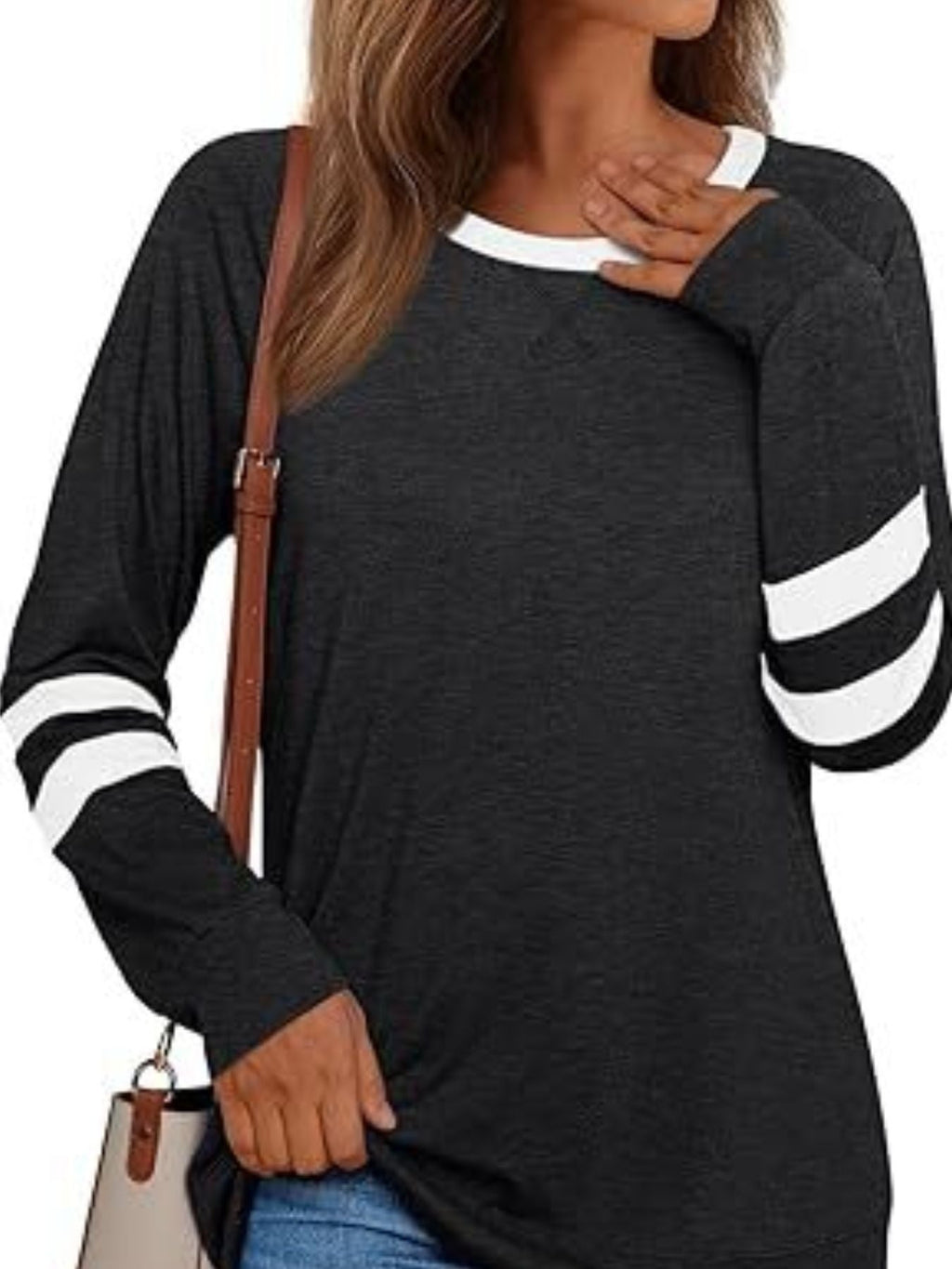 Casual Striped Round Neck T-Shirt - Che Cose Belle