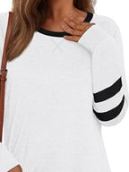 Casual Striped Round Neck T-Shirt - Che Cose Belle