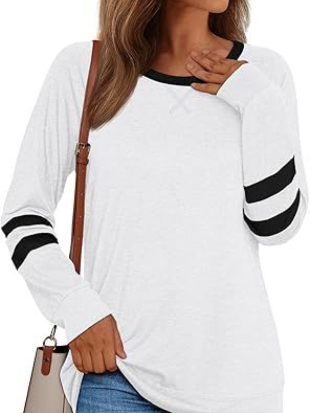 Casual Striped Round Neck T-Shirt - Che Cose Belle