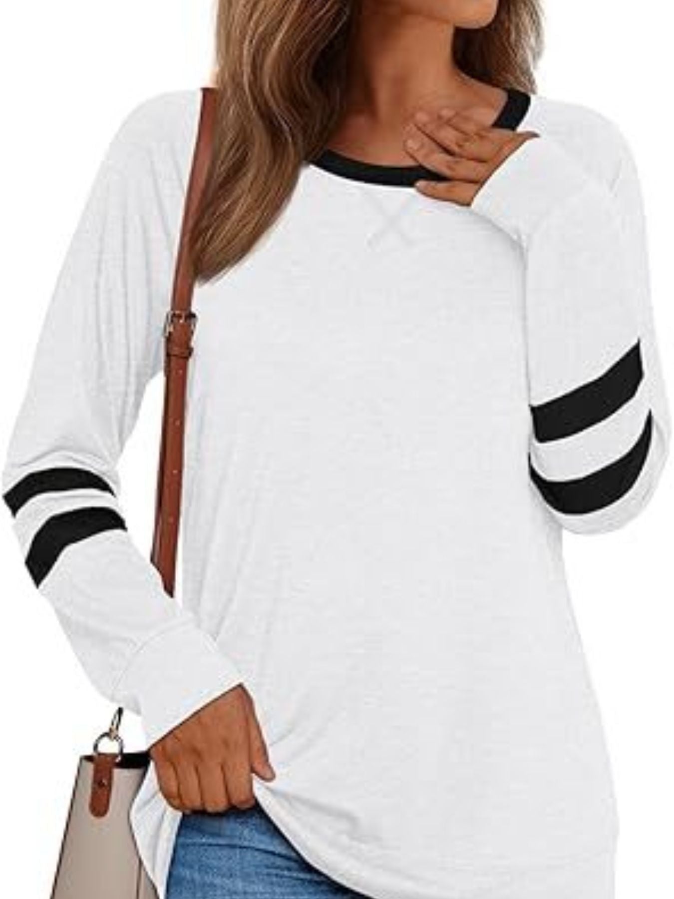 Casual Striped Round Neck T-Shirt - Che Cose Belle