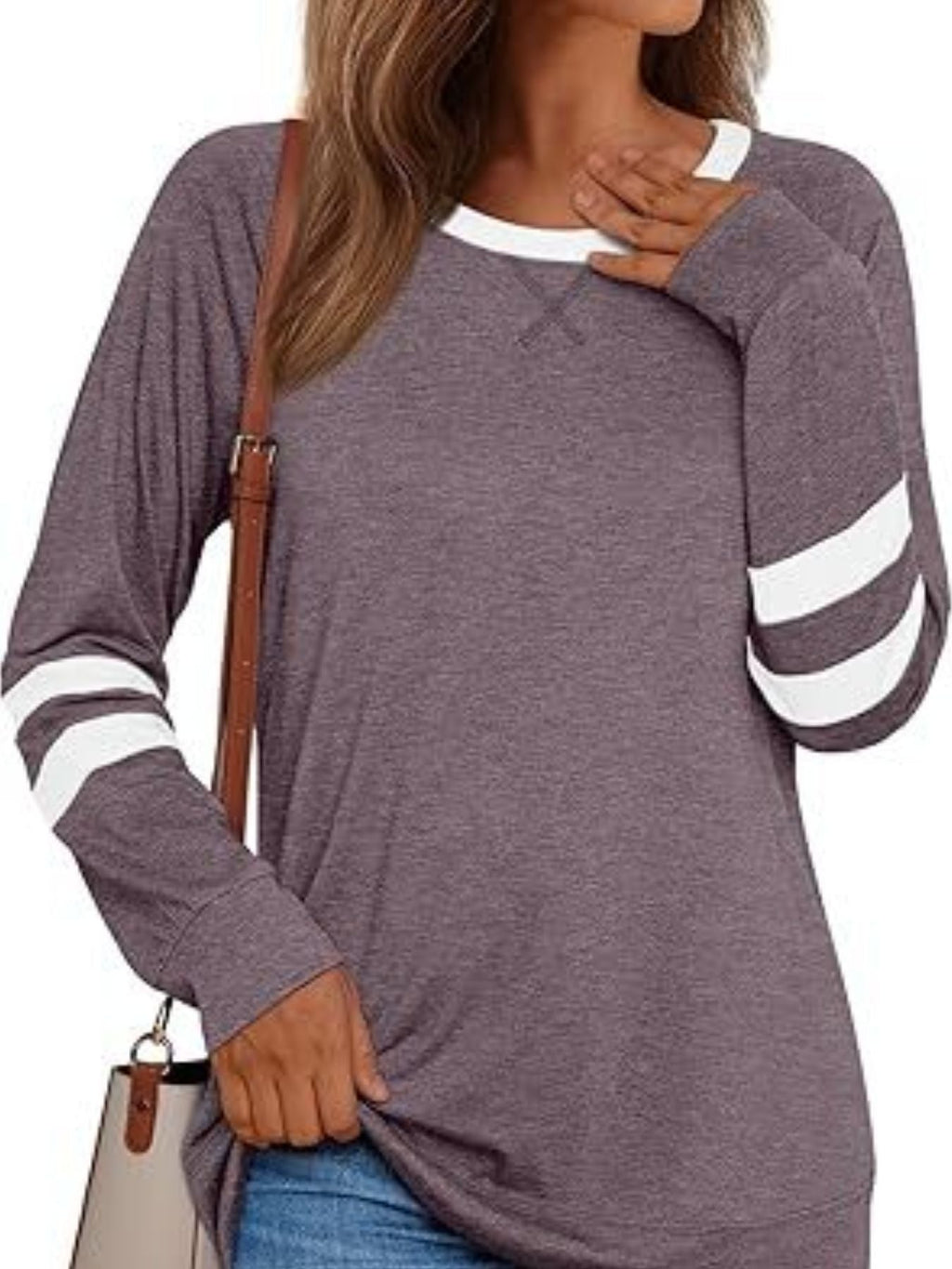Casual Striped Round Neck T-Shirt - Che Cose Belle