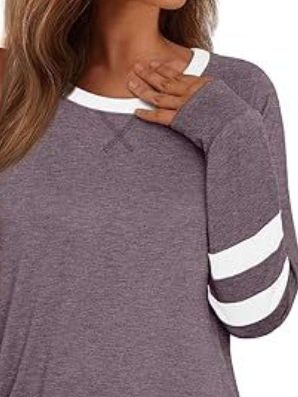 Casual Striped Round Neck T-Shirt - Che Cose Belle