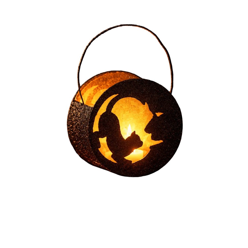 Cat in Moon Lantern | Halloween Decor | Bethany Lowe - Che Cose Belle